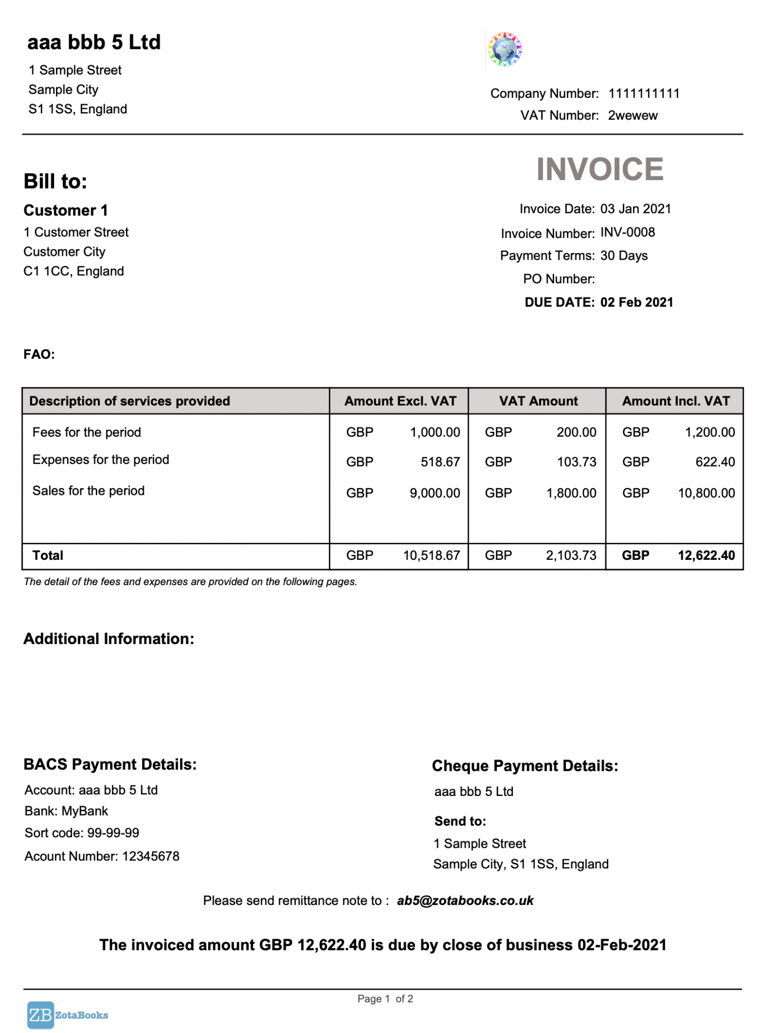 Raise Invoices | ZotaBooks